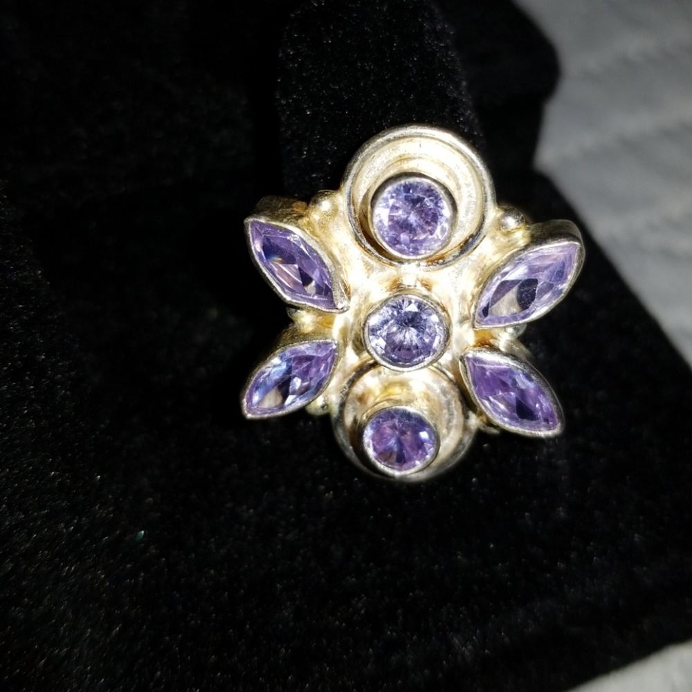 Amethyst Sterling Silver Ring Size 8